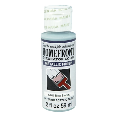Homefront Homefront Metallic Silver Sterling Hobby Paint 2 oz 17604
